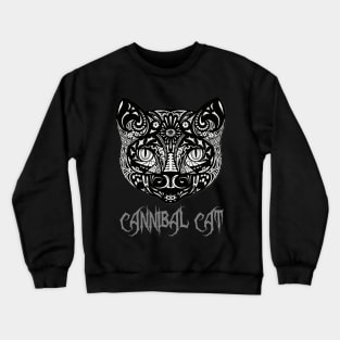 :2nd End; Designs Cannibal Cat Logo Crewneck Sweatshirt